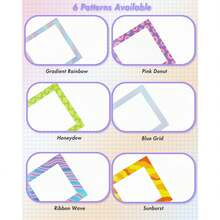 Reusable Diamond Art Release Section Frame Film, 12/18/30 PCS Non-Stick Release Paper For Diamond Painting Lovers, 10 * 10 Cm Diamond Art Accessories And Tools For Sectioning, Gradient Rainbow - View 8