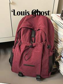 Mochila Retrô Japonesa de Grande Capacidade, Mochila Escolar para Estudantes, Bolsa para Laptop, Mochila Casual para Deslocamento e Viagem. 5 Cores para Escolher, Combina Facilmente com Vários Estilos de Roupa, Perfeita para Campus, Deslocamento ou Viagem. Compartimento Principal Espaçoso, Acomoda Facilmente Laptop e Itens Essenciais do Dia a Dia; - Multicolorido - Visão 1