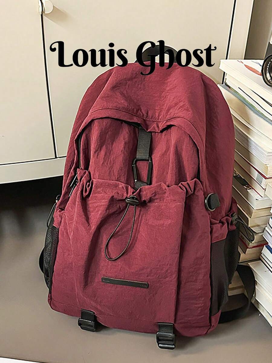 Mochila Retrô Japonesa de Grande Capacidade, Mochila Escolar para Estudantes, Bolsa para Laptop, Mochila Casual para Deslocamento e Viagem. 5 Cores para Escolher, Combina Facilmente com Vários Estilos de Roupa, Perfeita para Campus, Deslocamento ou Viagem. Compartimento Principal Espaçoso, Acomoda Facilmente Laptop e Itens Essenciais do Dia a Dia; - Multicolorido - Visão 1