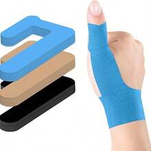 Pre-Cut Thumb Kinesiology Tape Set, Elastic Breathable Adhesive Fabric Stabilizes Thumb Joints. Relieve Repetitive Strain Pain, Prevent Sprains During Gaming, Typing, Weightlifting And Daily Hand Activities. - A - View 2