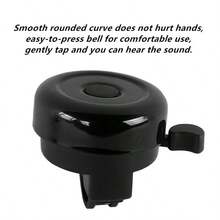 1pc Black Metal Bicycle Bell - 75Db+ Clear Sound | Easy To Ring And Install, Weather-Resistant Coating | Mini Portable, DIY Sticker Compatible - Multicolor - View 4