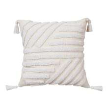 1pc White Striped Throw Pillow Cover, Minimalist Circle Plush Embroidery Cushion Case, Versatile Decor For Living Room Sofa Bedroom, Removable And Washable, Pillow Insert Not Included - White Stripe 1 - View 13