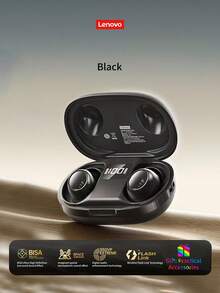 Lenovo Wireless Bluetooth 5.4 Earbuds, Earphone Mini Tanpa Suara dengan Peredam Kebisingan dan Mikrofon ENC, Casing Pengisian Daya dengan Layar LED dan Bass Dalam, Kompatibel dengan iPhone dan Ponsel Android - View 14