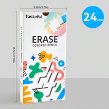 24/36/48色可擦拭彩色鉛筆，順滑可擦素描繪圖鉛筆，美術用品 - 套裝 - 查看 10