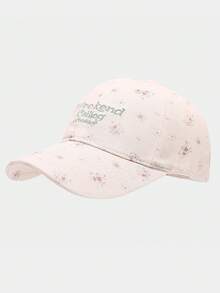 Korean Style Personalized Floral Embroidered Baseball Cap, Unisex Fashion Letter Baseball Cap, Spring Summer Casual Sun Protection Curved Brim Cap - Multicolor - View 8