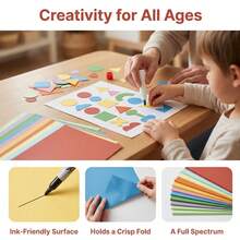 50/100 Sheets Colorful A4 Paper, 10 Colors, Suitable For Color Copying, Printing, Origami And Handicraft - Multicolor - View 4