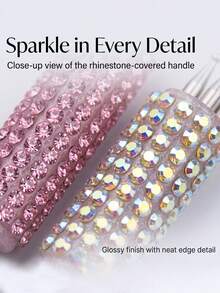 Full Rhinestone Nail Art Dotting Pen, Create Plum Blossom Pattern With One Stroke, Essential Nail Art Tool For Makeup Enthusiasts And Nail Art Beginners. - Multicolor - View 5