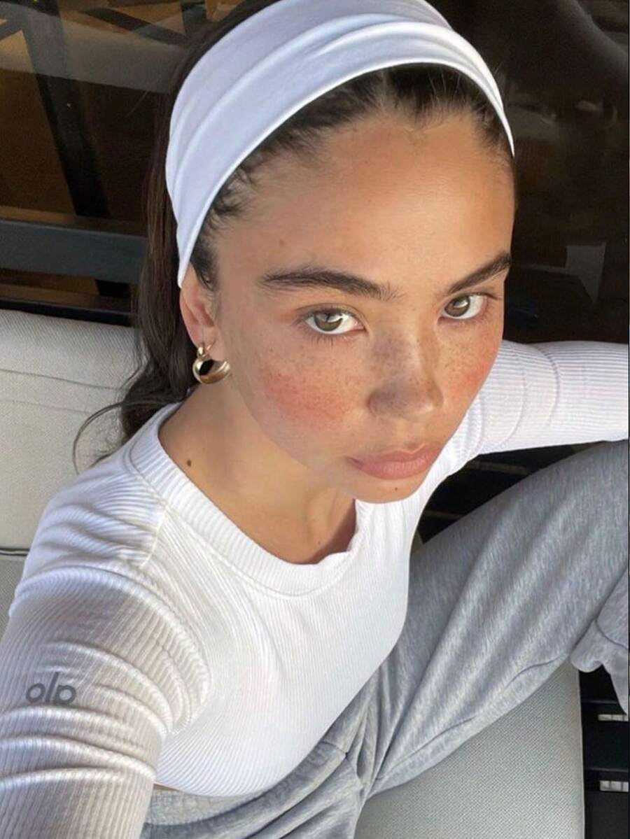 1pc Solid Color Soft Knitted Sports Headband, Non-Slip Sweat-Absorbing Headband, Suitable For Yoga, Running, Gym - Multicolor - View 1