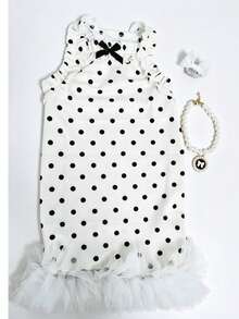 Cat & Dog Fluffy Tutu Cute Outfit, 3 Pieces Skirt Set - Multicolor - View 10