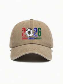 Gorra de béisbol para hombre con estampado lavado de apoyo al fútbol y animadora, gorra de béisbol para mujer con protección solar para exteriores para hombre - A - Ver 6