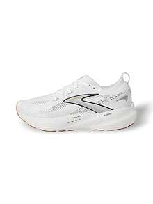 BR00KS White Gum Outsole Run Trainer - White/Silver - View 1