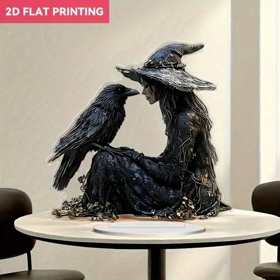 1pc High-End Acrylic Halloween 2D Desktop Decor, Suitable For Home Office Desk - 1PC - View 1