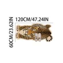 1 pieza Alfombra de felpa gruesa con forma de tigre pequeño de cachemira sintética, alfombra gruesa, tapete decorativo de otoño/invierno para dormitorio, sala de estar, decoración del hogar, exterior, lavable - Multicolor - Ver 13