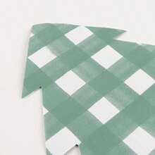 Christmas Paper Napkins Pack Of 16,Thick And Absorbent 3-Ply Paper, Shaped Christmas Napkins Disposable - Green Gingham Tree - View 5