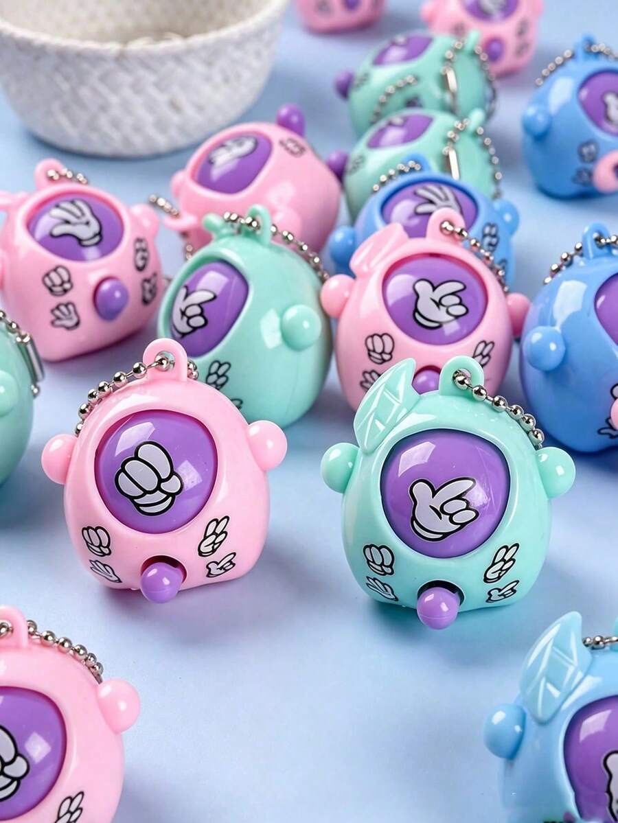 Mini "Rock Paper Scissors" Keychain Pendant Game Decor - Creative Accessory With Surprise Egg Design, Perfect As Party Favors, Gift Bag Fillers Or Fun Souvenirs