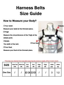 1pc Men PU Leather Chest Harness Belt Body Decortive Belt For Goth Punk Festival Clothing Accessories - Black - View 6