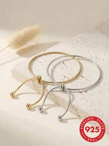 ORSA JEWELS قطعة واحدة من سوار الكاحل من الفضة الإسترليني عيار 925 مع سلسلة خرز ذهب عيار 14 قيراط، إكسسوار كاحل مجوهرات بسيط، مناسب للنساء والرجال، شاطئ الصيف، العطلات، هدية عيد ميلاد - SA53 - مشاهدة 1