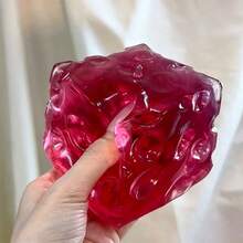 1pc Popular Oversized Ice Cube TPR Squeeze Toy, Realistic Ice Crystal Texture Stress Relief Squeeze Toy, Cool Summer Desktop Decoration, Suitable For All Ages Multi-Holiday Surprise Gift Set - 彩色 - 查看 6