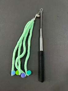 1pc Cat Teaser Wand With Bell Replaceable Hanging Tassel Pom-Pom Refill Indoor Cat Exercise Toy To Relieve Boredom & Stop Furniture Scratching Pet Supplies - Multicolor - View 9