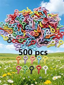 Stainless Steel Eye-Shaped Screw Pins, 100/2000pcs Multi-Color Assorted Pack, Screw Eye Keychain Rings, Suitable For DIY Jewelry Making Accessories - Eye Needle - View 18