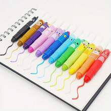 1pc Cute Giant Crayons, 12pcs Twistable Crayons Washable Crayons Silky Smooth Large Crayons For Coloring, Drawing - Multicolor - View 3