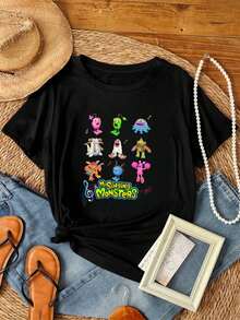 Women T-Shirts - 黑色 - 查看 1
