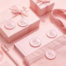 40 PCS 3D Embossed Hydrangea Wax Seal Stickers, Wedding Invitation Envelope Seal Stickers, Self-Adhesive Flower Stickers, Perfect For Invitations And Gift Packaging - Pink Hydrangea - View 8