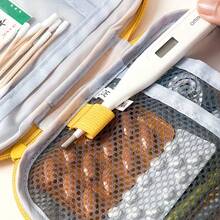 Bolsa de medicina portátil mini, kit de primeros auxilios de viaje, bolsa de almacenamiento de medicamentos, kit de supervivencia, caja de pastillas, emergencia al aire libre, camping, vuelta al colegio - Ver 6