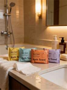 Compressed Travel Towel - Quick-Dry Portable Disposable Bath Towel, Individually Packaged Ultra-Soft Absorbent Microfiber, Suitable For Gym, SPA, Hotel, Camping, Fitness, Durable Travel Essential - Multicolor - View 4