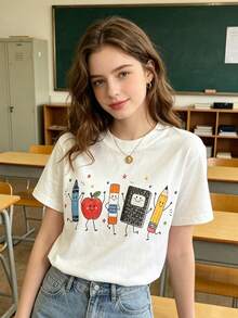 Women T-Shirts - White - View 3