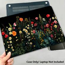 1pc Protective Case, Black Plant UV Printed Pattern, Laptop Protective Cover, Minimalist Lightweight Durable Protective Case Suitable For MacBook Air Pro 13.3 13.6 14.2 15.3 16.2 Inch, Suitable For 13 Inch Neo Laptop Protective Case A3404 Model - View 8