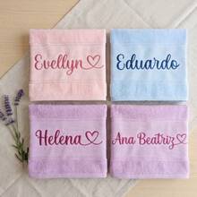 Toalha Lavabo Personalizadas com Nome Bordado - Branco - Visão 6