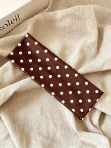 6pcs/1pc Women's Sweet Cool Sporty Yoga Beach Black White Red Brown Khaki Polka Dot Pattern Headband Fashion Versatile High-End Elegant Elegant Minimalist Style Small Long Scarf Hair Hoop Hair Accessory Suitable For Daily Outings Casual Parties Commuting Vacation Hair Tying Hair Binding Hair Styling Makeup Matching Clothes Use Accessory Headwear - Multicolor - View 11