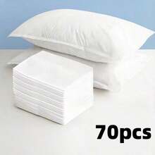 1/5/10pcs Disposable Thickened Pillowcase, Suitable For Hotel Rooms, Beauty Salons, Anti-Pollution & Breathable, Travel Hotel Use (Pillow Insert Not Included), Salon Supplies, Travel Essential, Lightweight Shell, Retro Style, Easy To Clean, For Hotel Owners - Multicolor - View 19