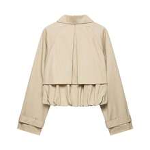 DEEKA Autumn New Women's European And American Style Fashion Minimalist Versatile Puffy Short Jacket - Khaki - View 2