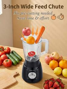 SOKANY 185 多功能榨汁機兼食物處理機，500W 高功率輸出，1500ml 大容量，適合 3-5 人使用，內建咖啡/香料研磨器，配備不鏽鋼刀片 - 查看 10