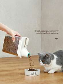 1pc Pet Food, Grain, Cat Litter Airtight Storage Container, Large Capacity, With Weighing Scale Lid, Handle, Multiple Sizes Available - A - View 6