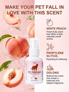 Oivolii Dog Perfume & Pet Cologne – Long-Lasting Peach Oolong Tea Scent | Alcohol-Free Deodorizing Spray For Dogs & Cats, Gentle Non-Sticky Grooming Formula, 2.03 Oz - 60ml - View 4