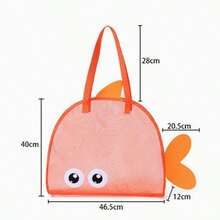 1pc Large Mesh Beach Toy Storage Bag, Sand-Proof Quick-Dry Portable Beach Shell Organizer Tote Bag For Kids - Multicolor - View 5
