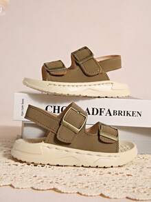 2026 Summer New Baby Boy Beach Sandals, Soft Sole Casual Shoes For Toddlers, Outdoor Wear - Brown - View 6