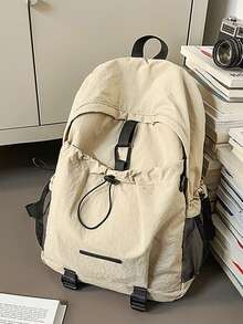 Mochila Retrô Japonesa de Grande Capacidade, Mochila Escolar para Estudantes, Bolsa para Laptop, Mochila Casual para Deslocamento e Viagem. 5 Cores para Escolher, Combina Facilmente com Vários Estilos de Roupa, Perfeita para Campus, Deslocamento ou Viagem. Compartimento Principal Espaçoso, Acomoda Facilmente Laptop e Itens Essenciais do Dia a Dia; - Multicolorido - Visão 13