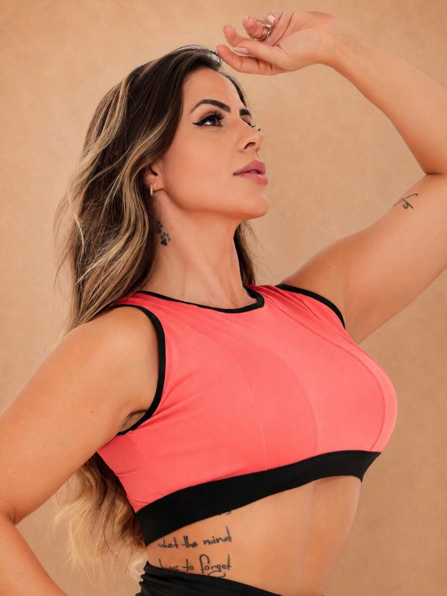 Women Sports Tees & Tanks - Rosa coral - Ver 1