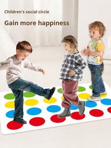 Children's Fun Dance Game Toy Set - Body Twisting Fun Game Mat - Large Size - Parent-Child Balance Hand-Eye Coordination Mat Toy - Multicolor - View 7