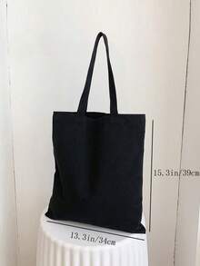 Personalized Women's Shoulder Bag With Customized Photos, Large Capacity Foldable Lightweight Handbag, Versatile Travel Bag, Mother's Day Gift - Black - View 5