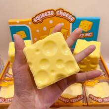 Giant Butter Stick Slow Rebound Cheese Squeeze Toy, Super Soft Stress Relief Squeeze Toy - Multicolor - View 6