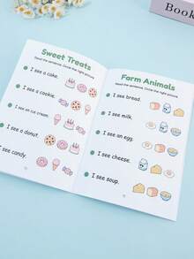 Children's English Sentence Matching Workbook Early Education Enlightenment Cognitive Learning Book Read Sentences Circle Pictures Back To School Season School Return Tutoring Learning Notebook Teacher Homework Book - Multicolor - View 10