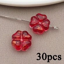 30pcs Glass Heart Clover Spacer Bead Jewelry Making DIY Earrings Pendant Various Design Charms For Jewelry Making Bracelets Necklace - Multicolor - View 20