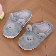 Healing Style 3D Sheep Plush Slippers, Soft And Warm, Great Gift For Girls' Birthdays And Holidays - Light Grey - View 11
