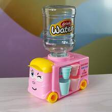 Kids' Water Dispenser Toy – Cartoon Car-Shaped Dual Beverage Dispenser, Pretend Play Kitchen Simulation Set, Perfect Gift For Children - Multicolor - View 3