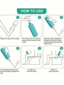 Mini Handheld Portable Bidet Sprayer, Travel Hygiene Care Buttock Cleanser, 650ml Water Tank Capacity, Bathroom Accessory Tool - Multicolor - View 4